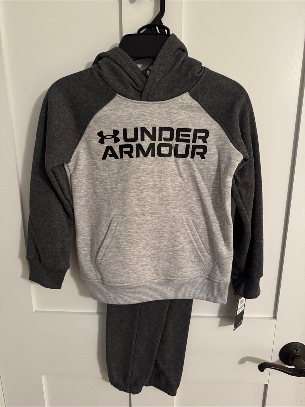 Under Armour Kids Grey Two-Tone Hoodie & Jogger Set